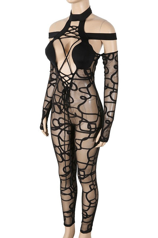 ShowStopper Mesh Jumpsuit