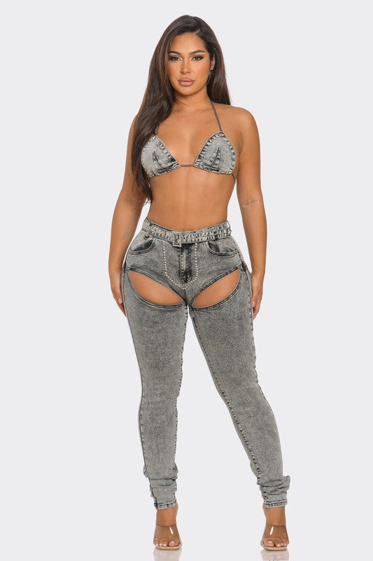 Princess Denim Jean Set