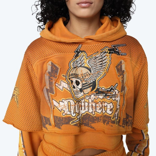 Golden Oak Cropped Hoodie