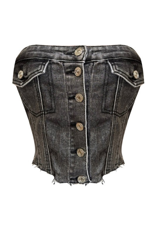 Black-ish Corset Crop Top