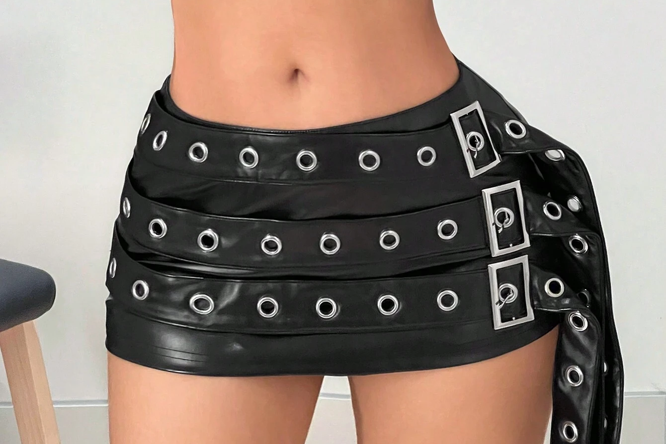 Elenas Rock Leather Skirt