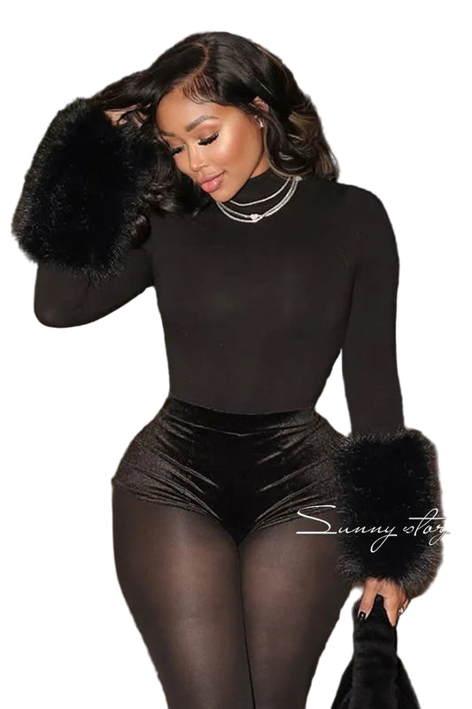 Cuffem Fur Bodysuit