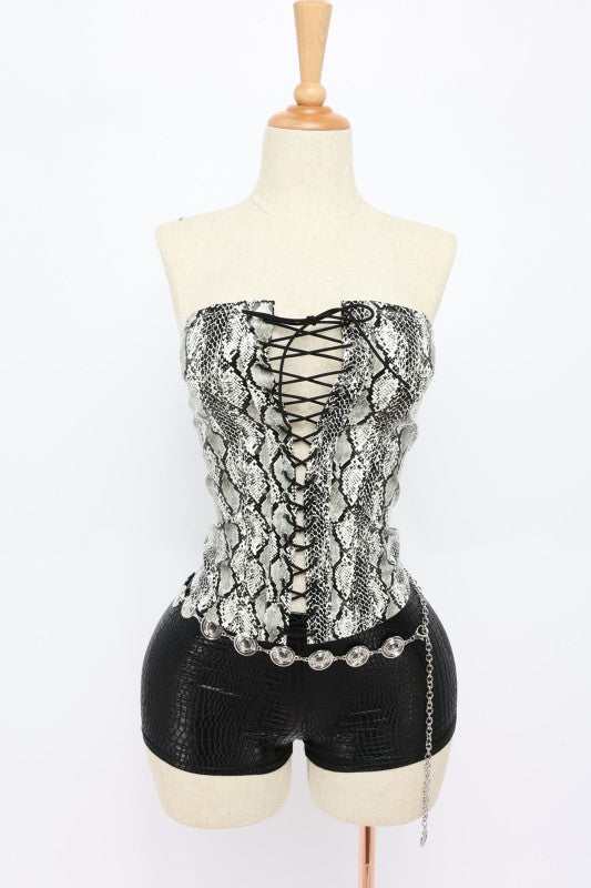 Anon Snake Halter Top