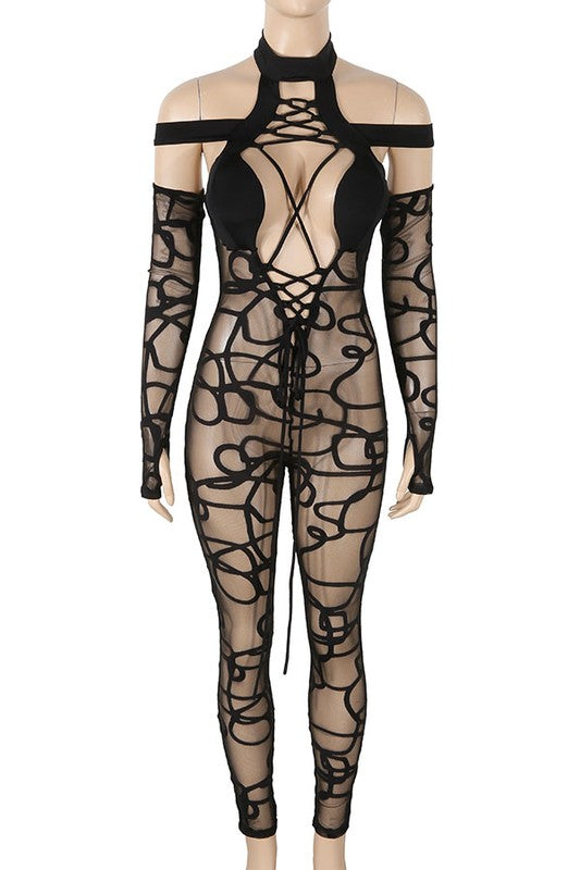 ShowStopper Mesh Jumpsuit