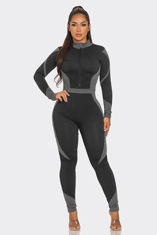 Jayla Quarterzip Jumpsuit