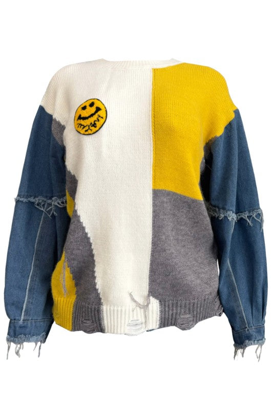 Color Block Knit Sweater