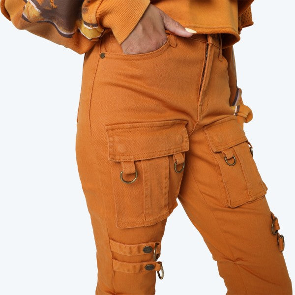 Golden Oak Stacked Pants