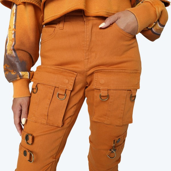 Golden Oak Stacked Pants