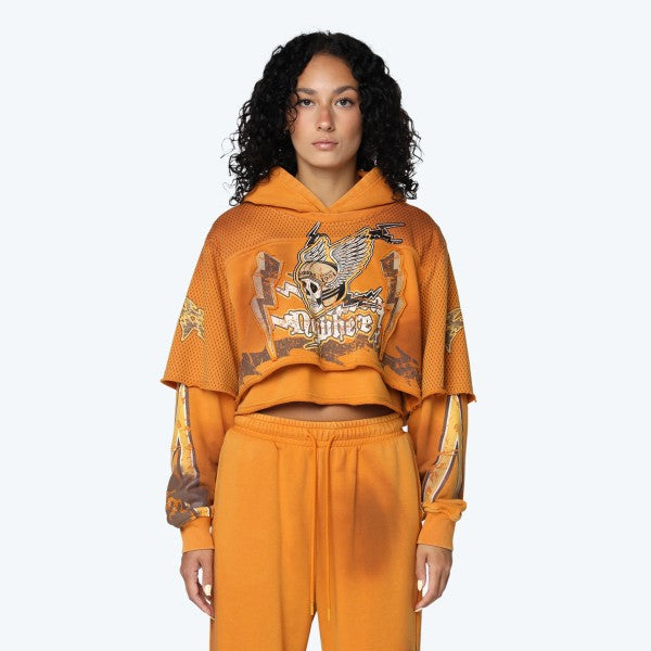 Golden Oak Cropped Hoodie