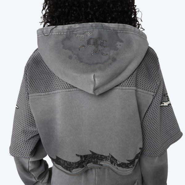 Angel Skully Cropped Hoodie