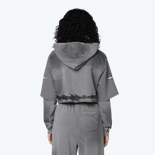 Angel Skully Cropped Hoodie