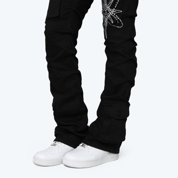 Aliyah Rhinestone Stacked Jeans