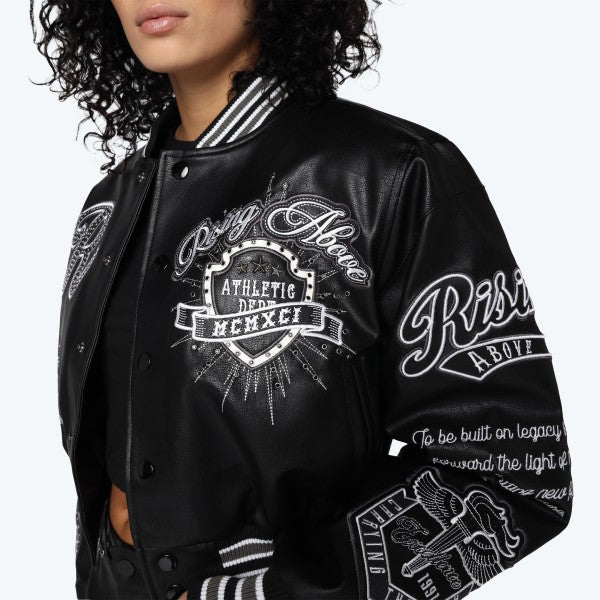 Camille PU Varsity Jacket