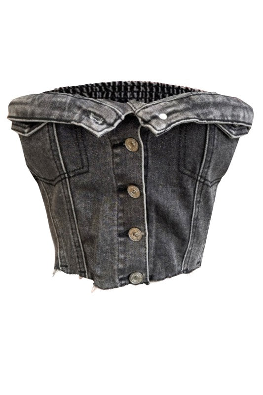 Black-ish Corset Crop Top