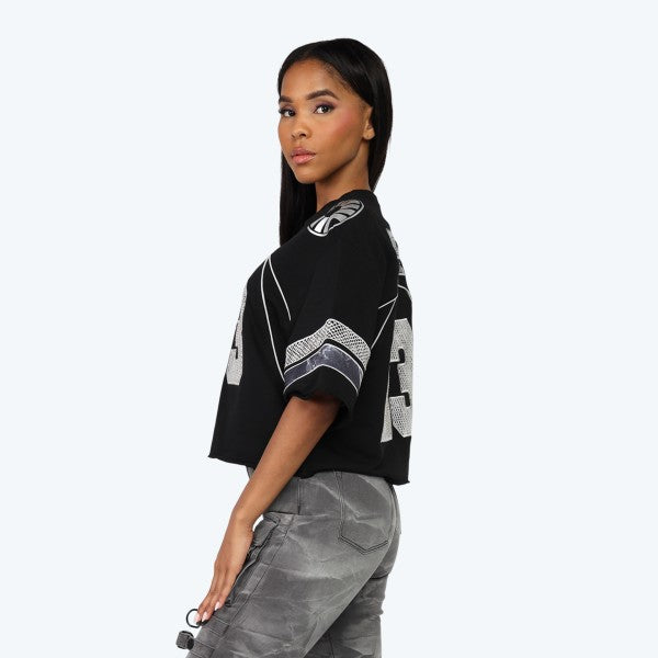 Rhinestone Oversized Jersey