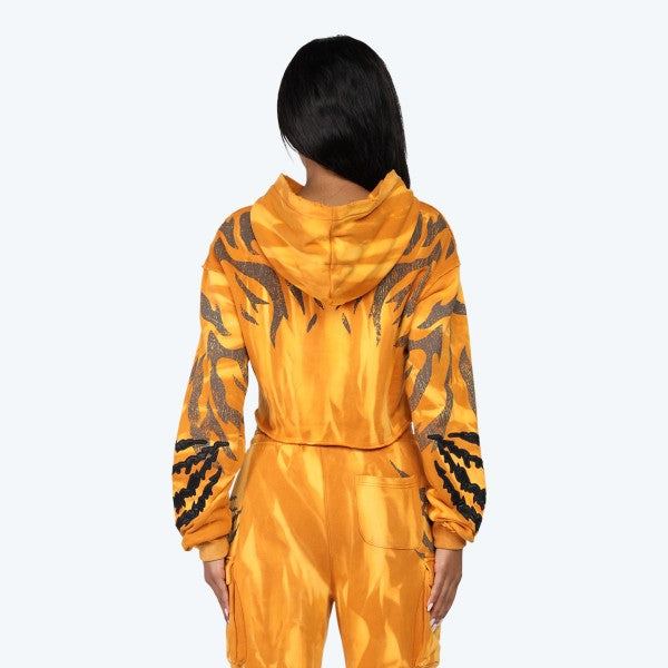 Jae's Golden Cropped Hoodie