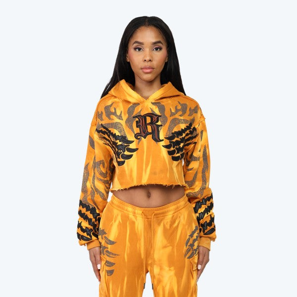 Jae's Golden Cropped Hoodie