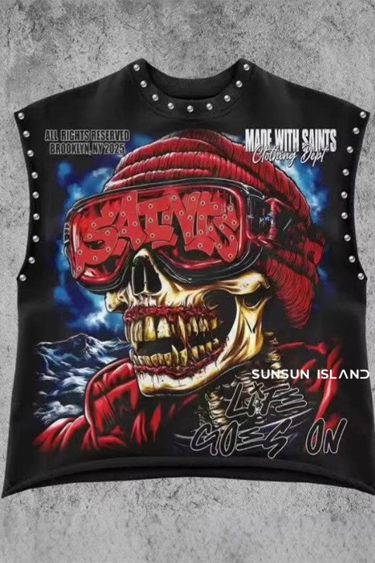 Studded Graphic Tee