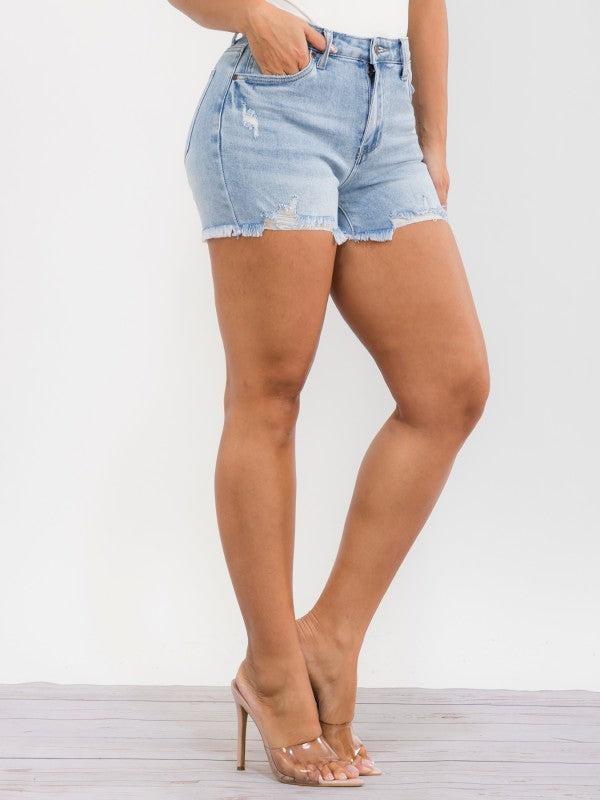 DENIM FITRIGHT SHORTS