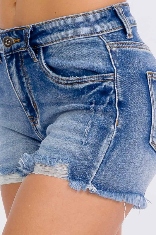 DENIM FITRIGHT SHORTS