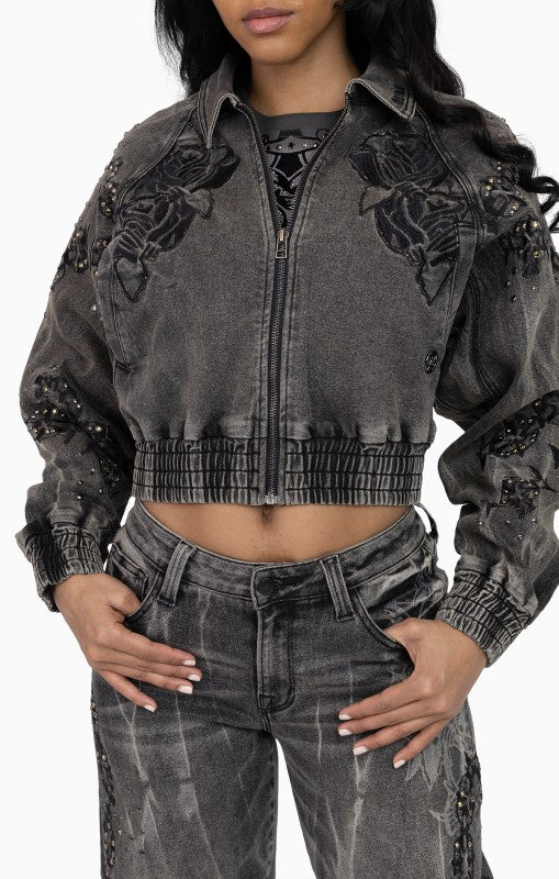 Flower Bomb Denim Jacket