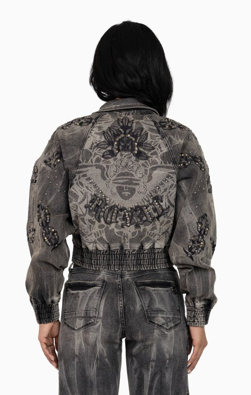 Flower Bomb Denim Jacket