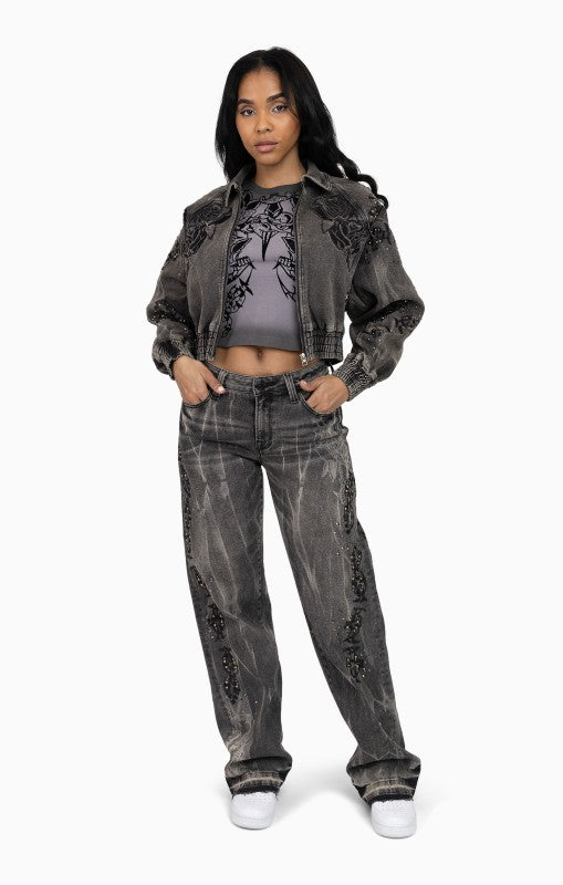 Flower Bomb Denim Jacket