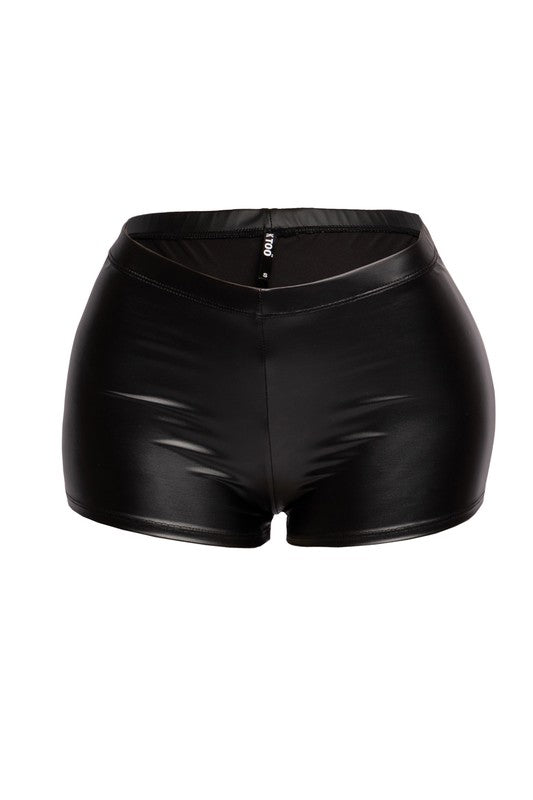 Kate's Blk Leather Shorts