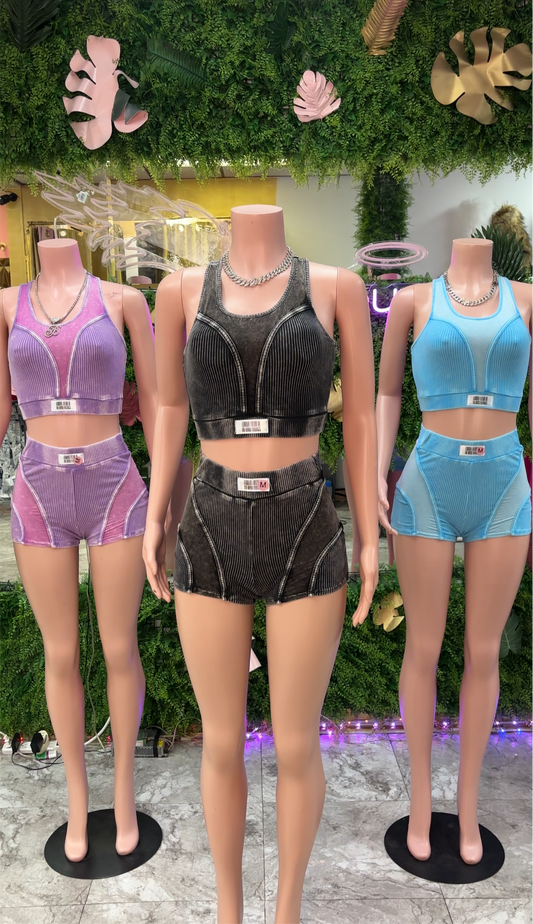 Two-Toned Mineral Short Set