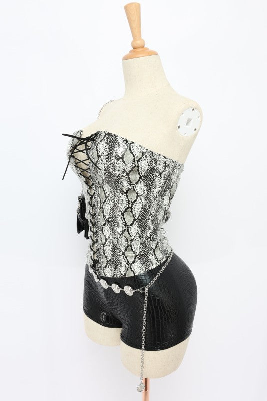 Anon Snake Halter Top