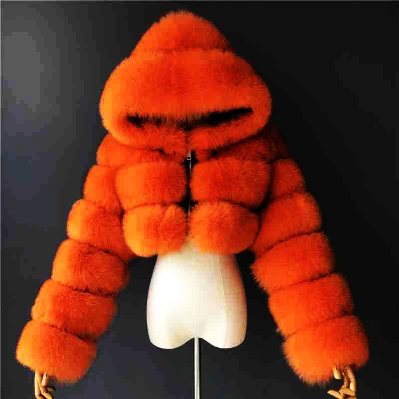 Hooded Faux Fur Fluffy Coat