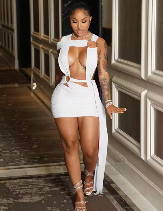 Fairy Asymetrical Dress WHT