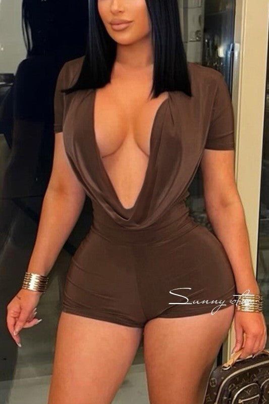 Cow Neck Romper