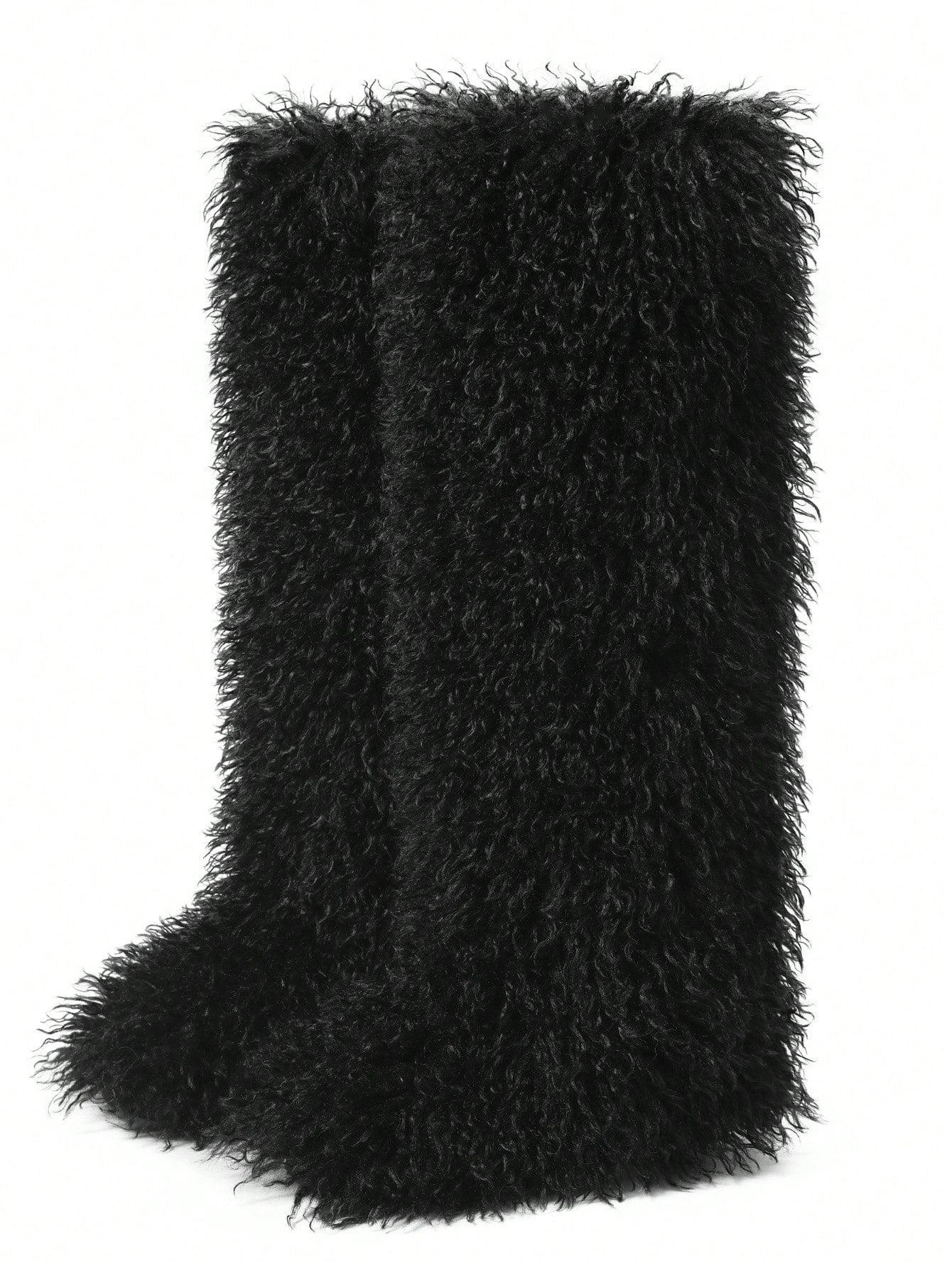 Shaggy Fur Over The Knee Boots