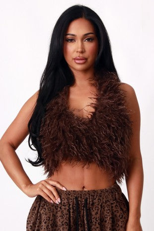 Spice Backless Fur Vest