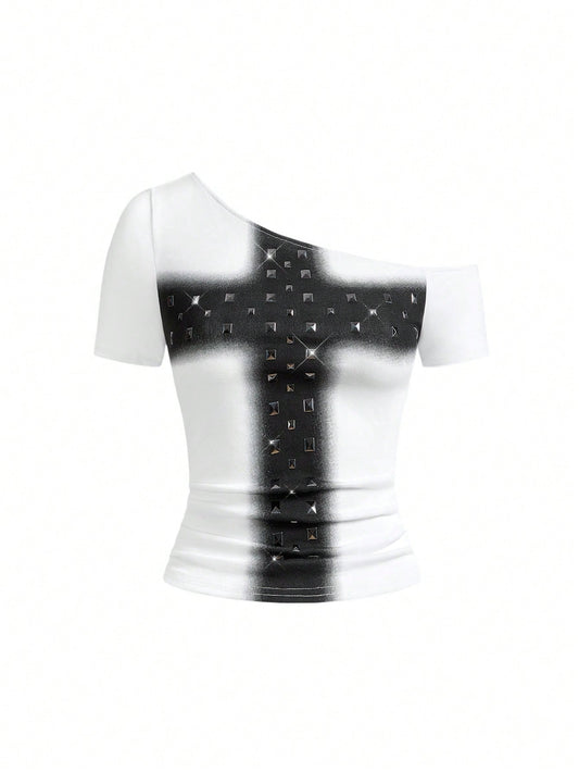 Cross Off Shoulder Tee