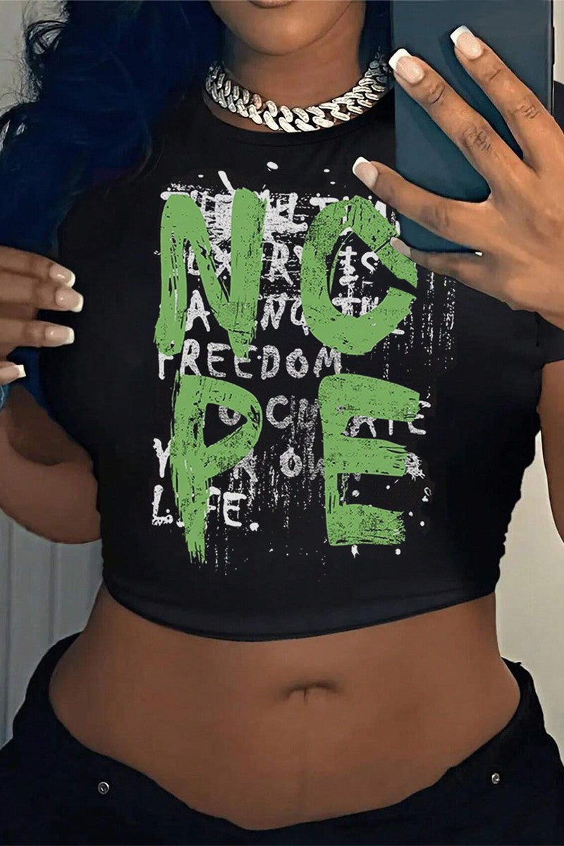 NOPE CROPPED TEE