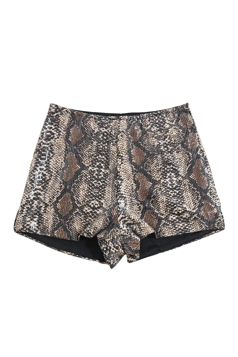 Snake Sequins Shorts