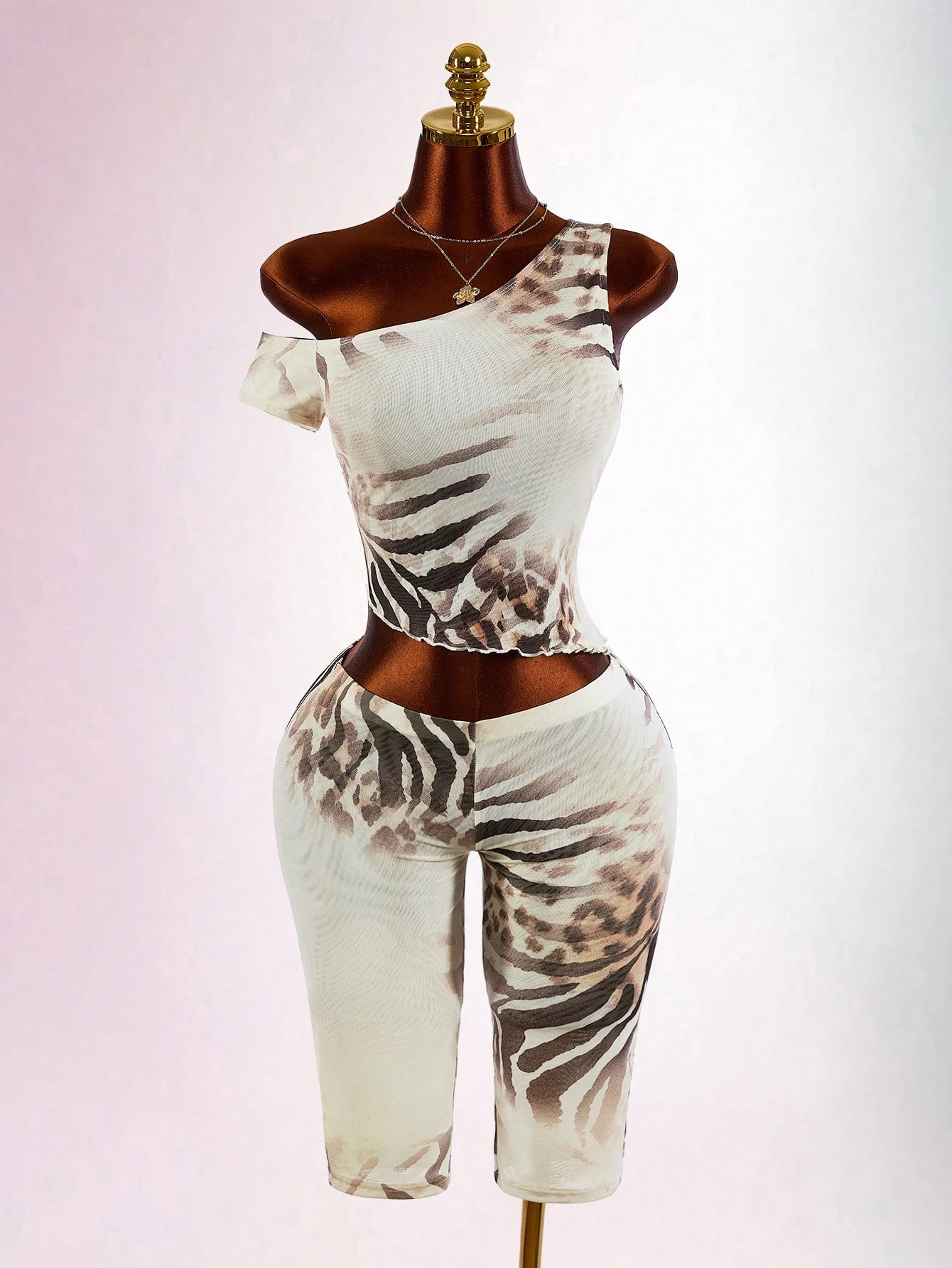 Animal Print Capri Set