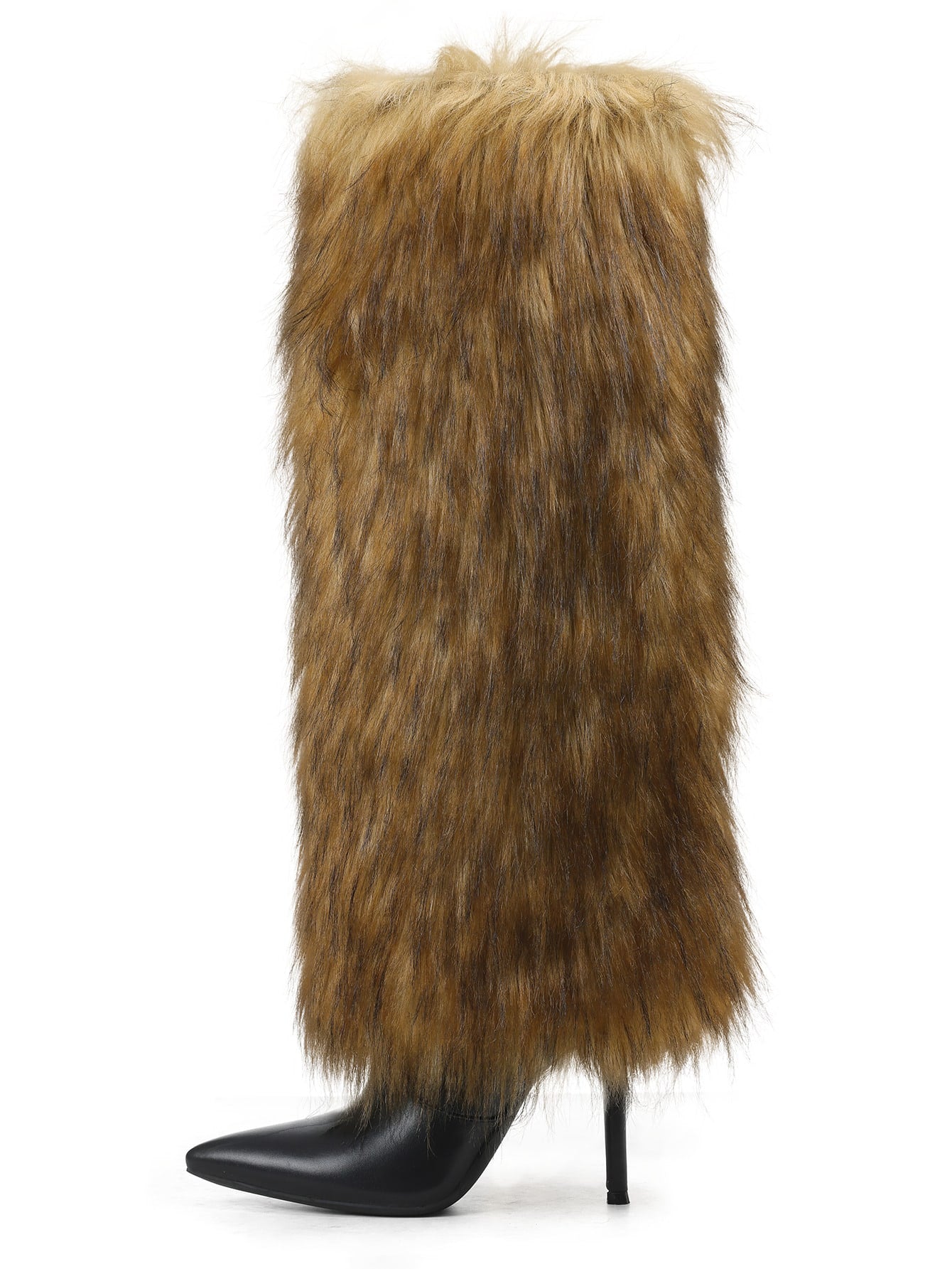 Fuzzy Winter Heel Boots