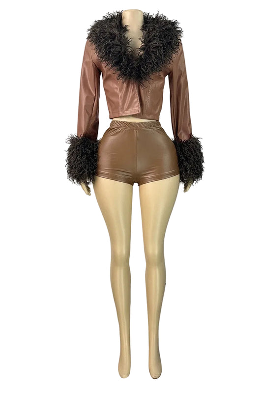 Faux Leather Shorts