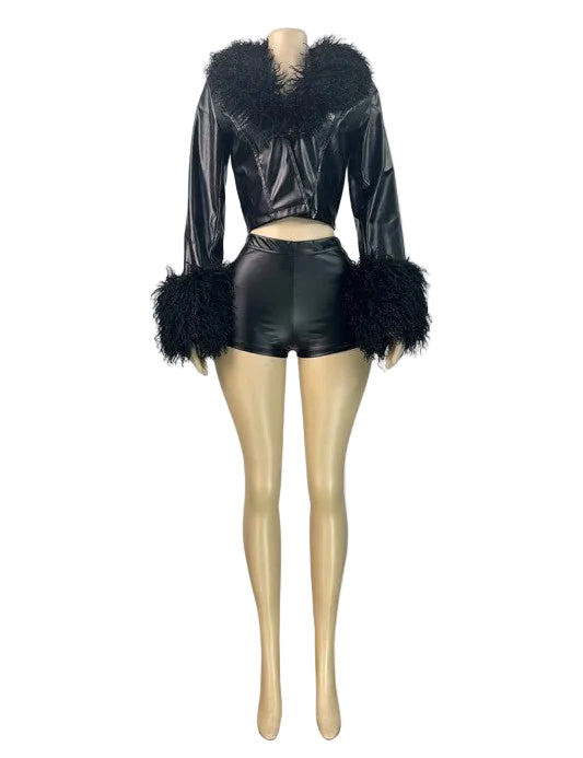 Faux Leather Shorts